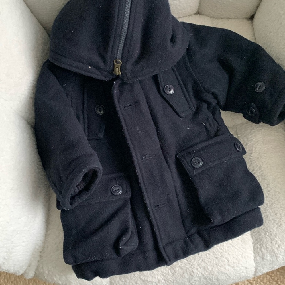Baby gap black toddler coat 12-18 months
